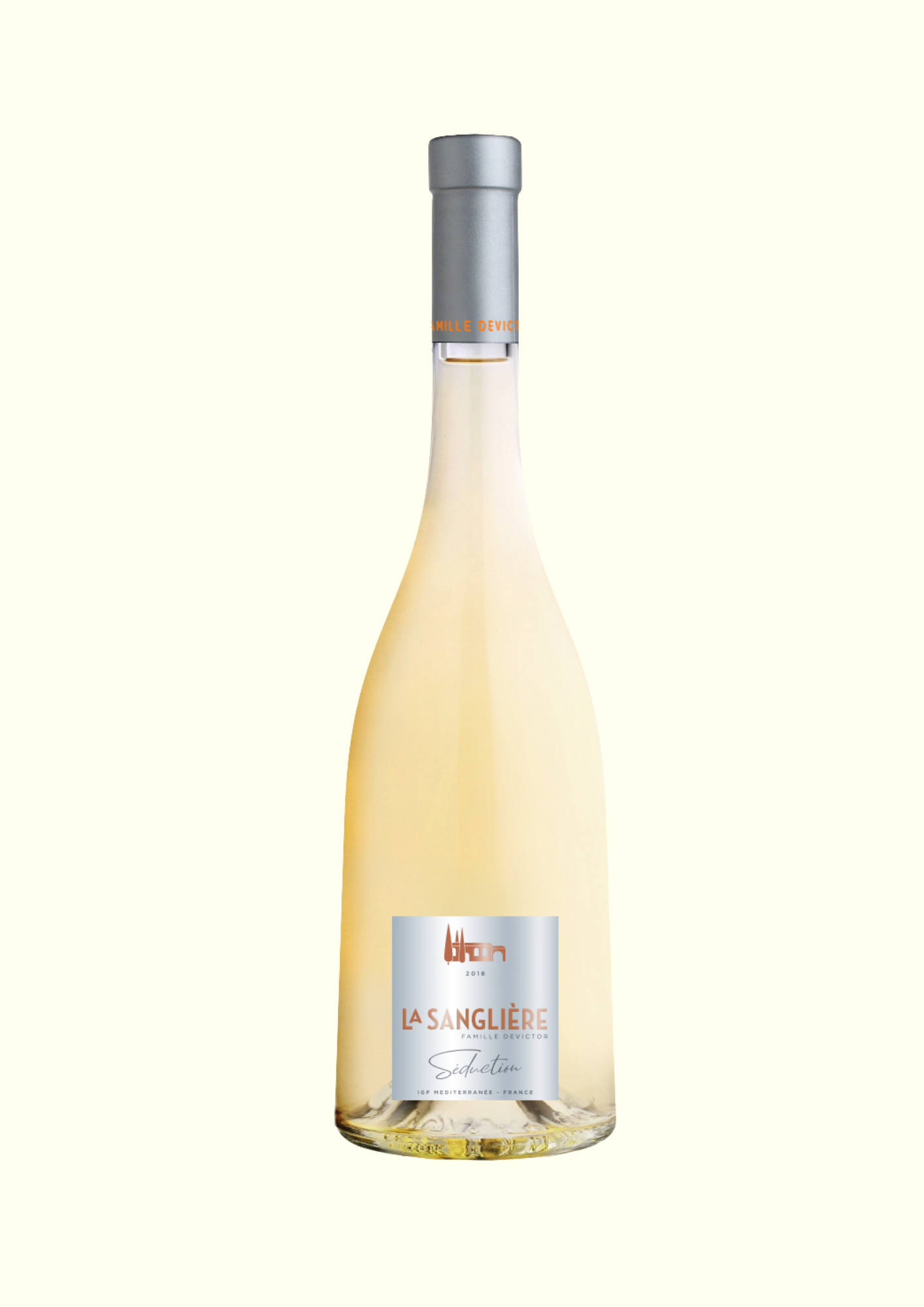 Bouteille Séduction Blanc AOP Côtes de Provence - Domaine de la Sanglière - Frais &amp; Fruité - Label HVE3